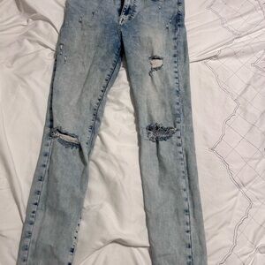 Forever 21 Blue Straight Leg Jeans Size 28